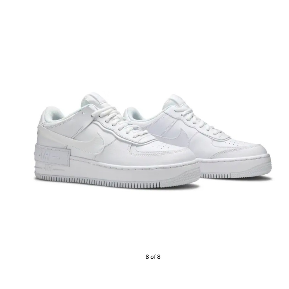 Nike Air Force 1 Shadow Triple White Sneakers Women’s Size 8